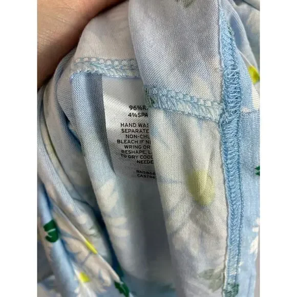 NWT Abound Double V Blue Daisy Tank Medium - Picture 4 of 5